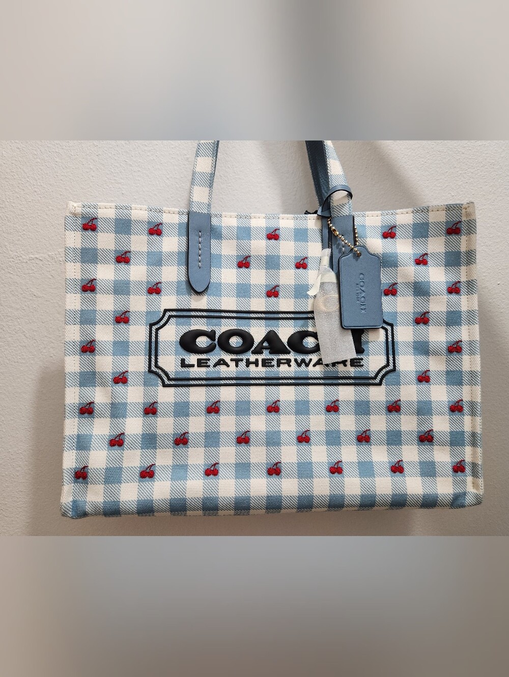 Coach Outlet Tote Bag With Gingham Print